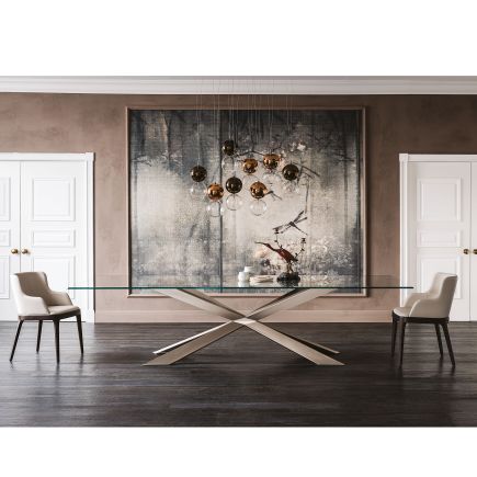 Foto Ambiente Mesa Comedor Cristal ‘Spyder’ Rectangular