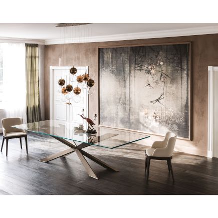 Foto Ambiente 2 Mesa Comedor Cristal ‘Spyder’ Rectangular