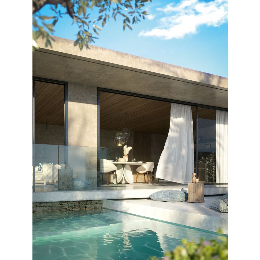 Cement 'Maxim Argile' Dining Table