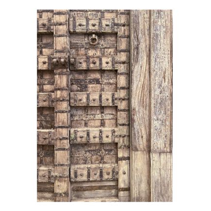 Detalle Herrajes Puerta Antigua Tallada de Teca ‘Kopili’