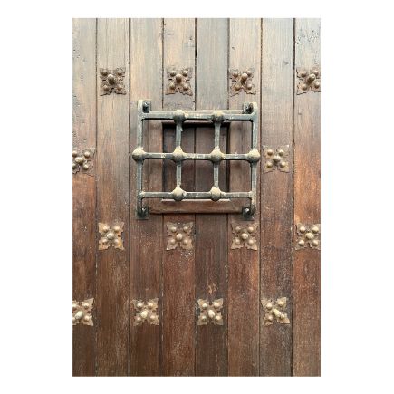 Detalle Ventana Puerta Antigua Tallada de Teca ‘Kolang’