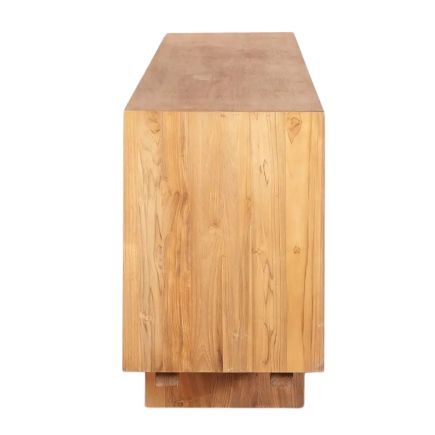 Vista Lateral Izquierda Mueble TV Madera Sunkai ‘Freya’ natural