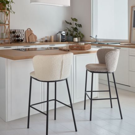 Foto en Ambiente Cocina Taburete ‘Ciselia’ gris 65