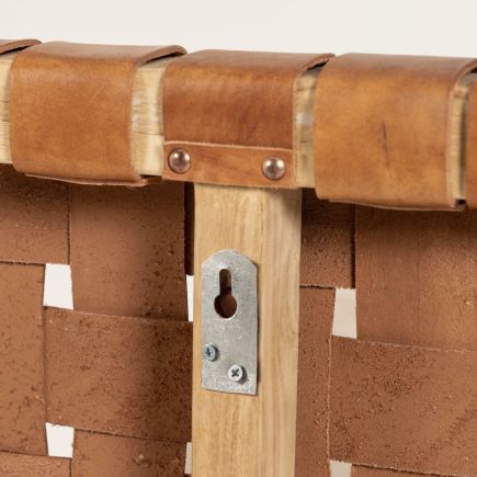 Imagen de Detalle Cabecero Piel y Madera ‘Calixta’