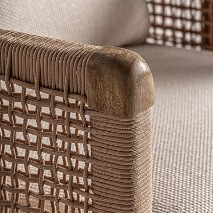 Imagen de Detalle Sillón de Exterior Madera y Cuerda ‘Wolff’