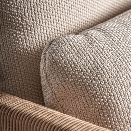 Detalle de Tela Cojín Sillón de Exterior Madera y Cuerda ‘Wolff’