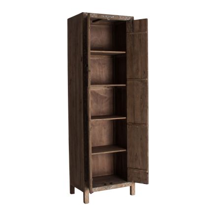 Aparador Vertical Madera Reclada Duval mueble abierto