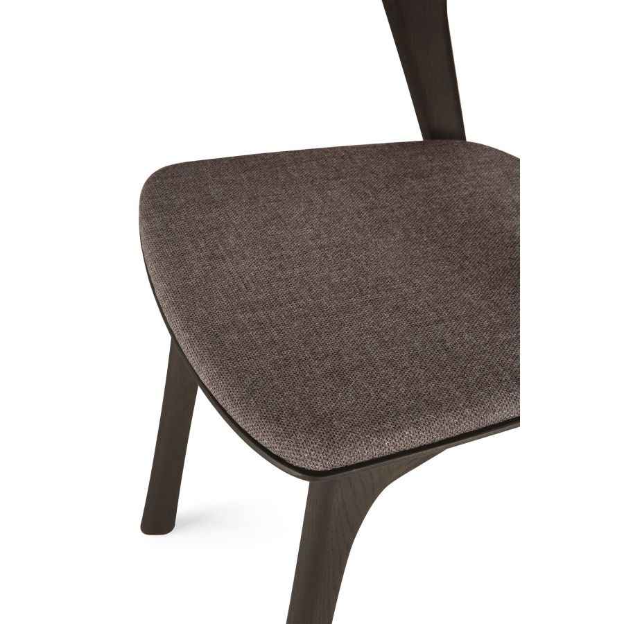 Brown Oak Upholstered Chair 'Bok'