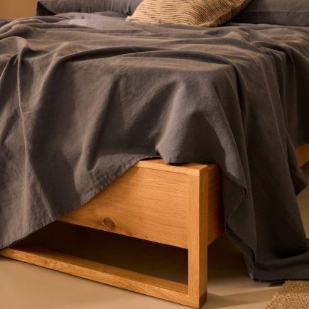 Cama Madera de Roble Natural ‘Alguema’  160 x 200 