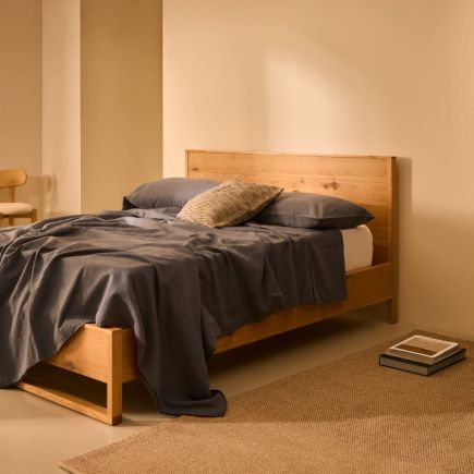 Cama Madera de Roble Natural ‘Alguema’  160 x 200 