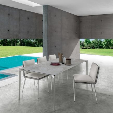 Foto en Ambiente Mesa de Comedor Exterior Extensible ‘Leaf’ 200x100x74 White