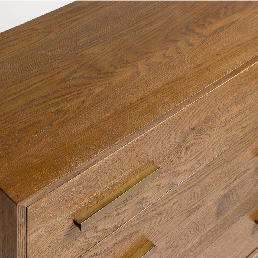 Oak Chest of Drawers 'Magalhes' with 3 Drawers