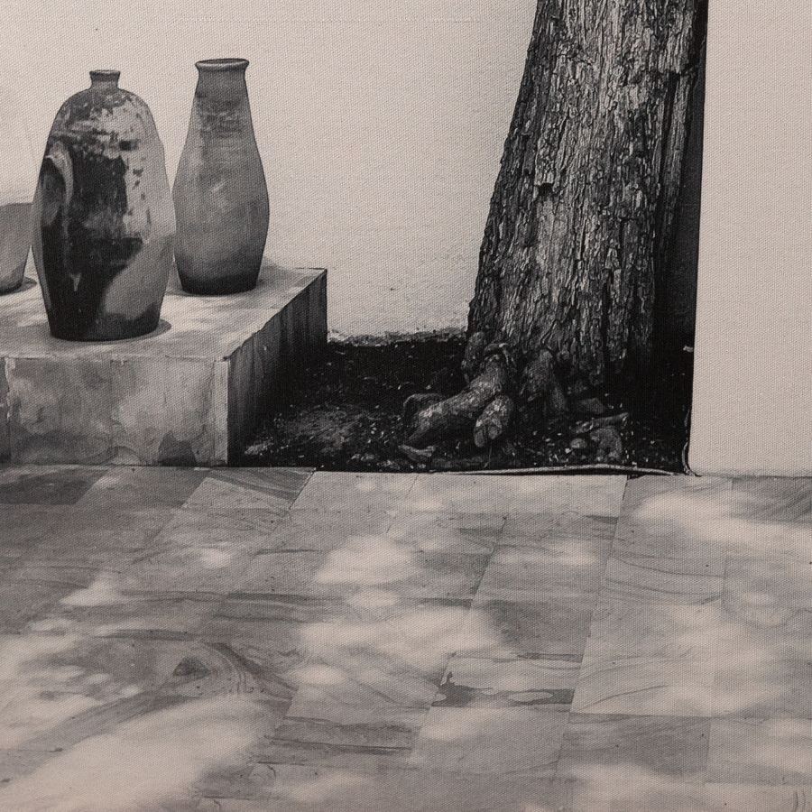 Linen Painting 'Patio I