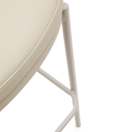 Imagen de Detalle Taburete de Piel Sintética Beige ‘Eamy’ Pata