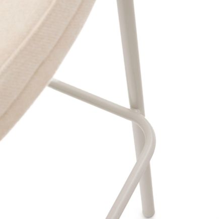 Imagen de Detalle Taburete de Chenilla Beige ‘Eamy’ Pata