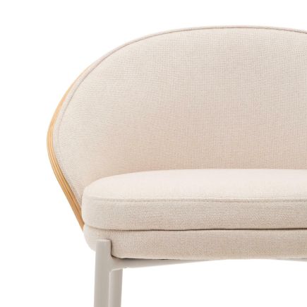 Imagen de Detalle Taburete de Chenilla Beige ‘Eamy’