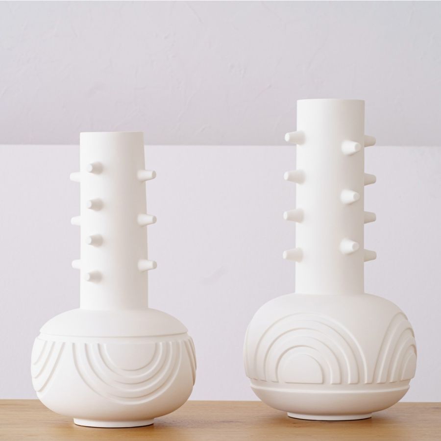 White Ceramic Vase 'Dutertre'