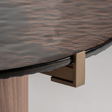 Imagen de Detalle Sobre Mesa de Centro Madera y Cristal Sorin