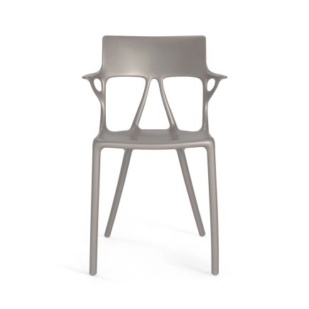 Vista Lateral Derecha Silla de Exterior ‘A.I.’ Gris