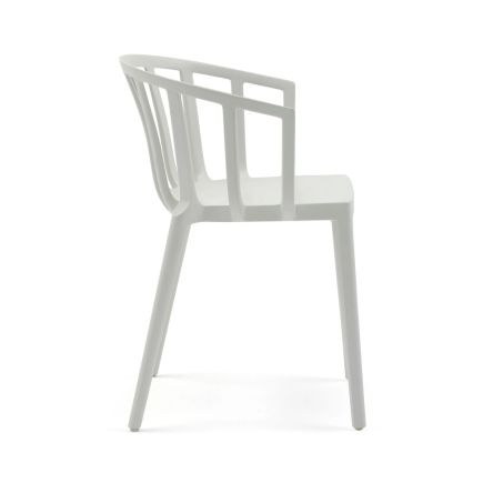 Vista Lateral Izquierda Silla de Exterior ‘Venice’ Blanco