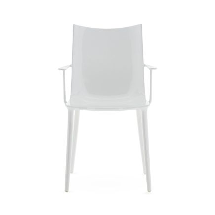 Vista Frontal Silla de Comedor de Exterior ‘H.H.H.’ Blanco