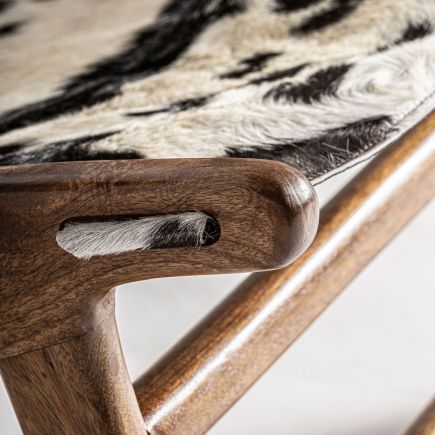 Imagen de Detalle Asiento Sillón Madera y Cuero Lenglet