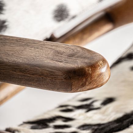 Imagen de Detalle Sillón Madera y Cuero Lenglet