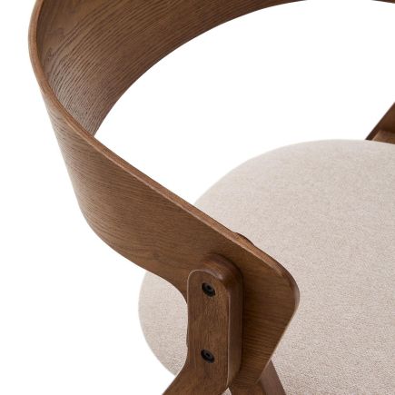 Imagen de Detalle Silla de Comedor Acabado Wengué ‘Godia’ Respaldo