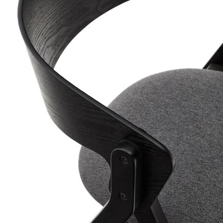 Imagen de Detalle Silla de Comedor Acabado Negro ‘Godia’ Respaldo