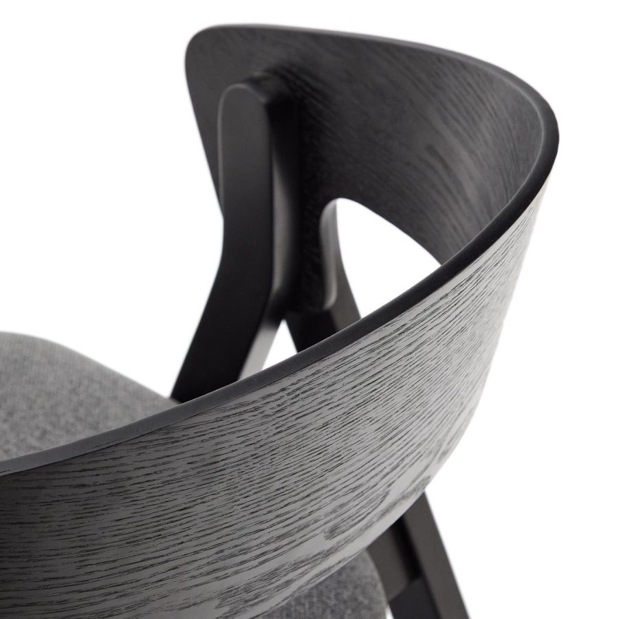 Dining Chair Black Finish 'Godia'