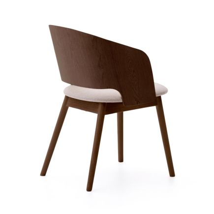 Vista Trasera Silla de Comedor Acabado Wengué ‘Senoa’