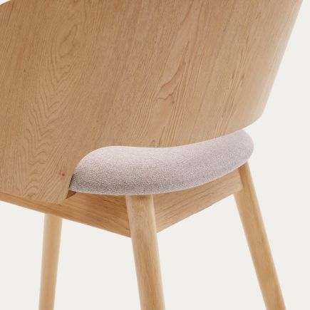 Imagen de Detalle Silla de Comedor Acabado Natural ‘Senoa’ Respaldo
