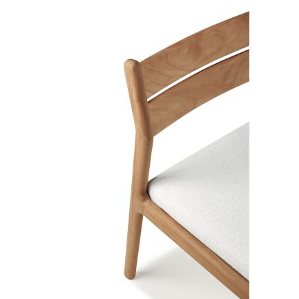 Imagen de Detalle Silla Exterior Teca Jack Off White