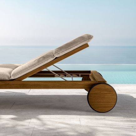 Imagen de Detalle Sunbed Individual de Teca ‘Cruise’ Beige