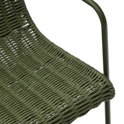 Detalle de Tela Silla de Exterior Apilable ‘Maurina’ Verde