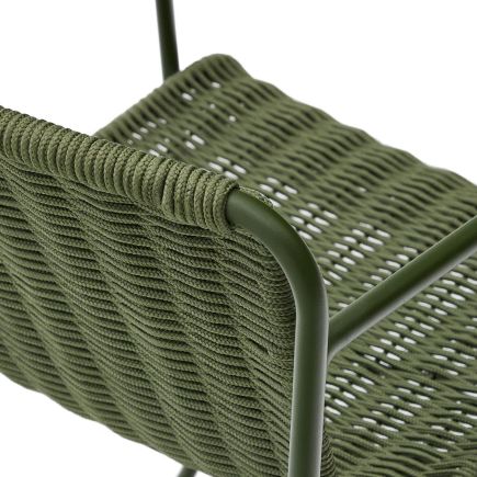 Imagen de Detalle Silla de Exterior Apilable ‘Maurina’ Verde respaldo
