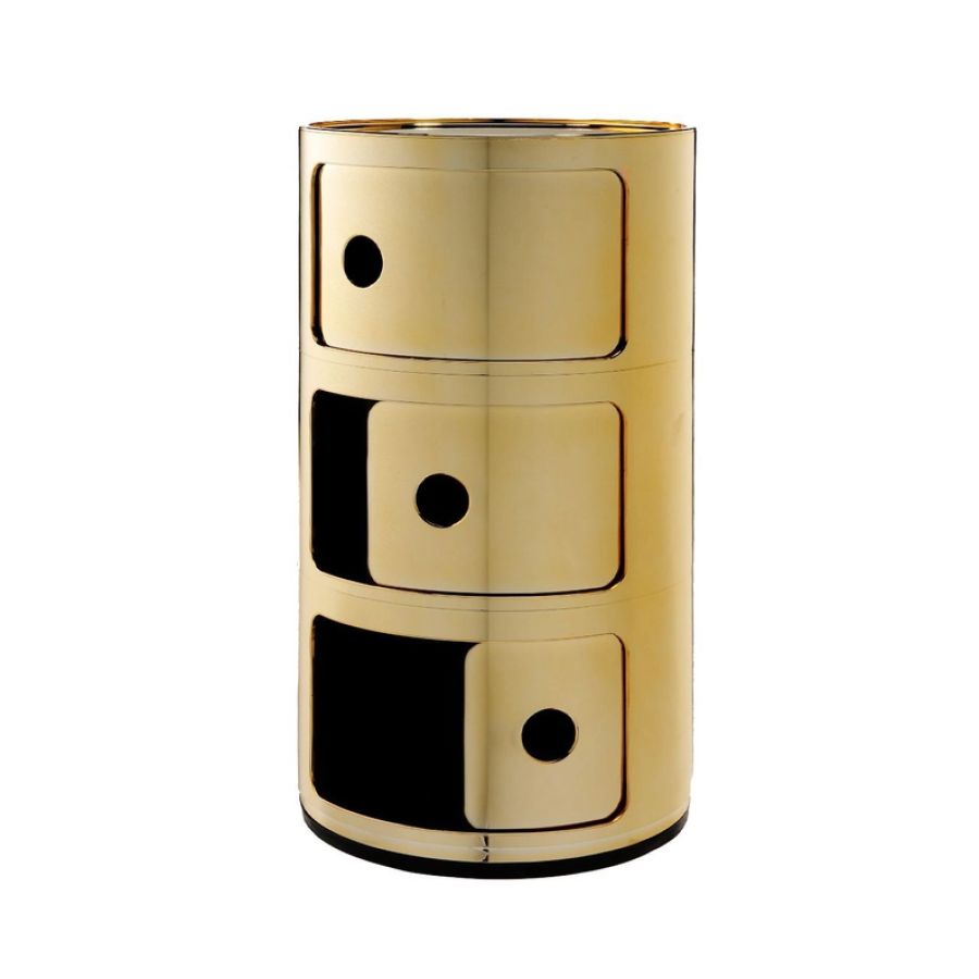 Componibili 3 Drawers 'Metal' chest of drawers