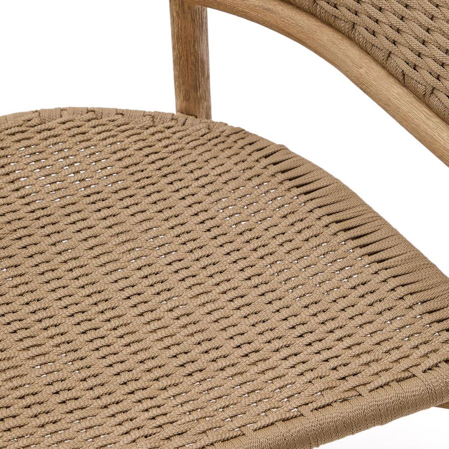 Outdoor Wood and Rope Armchair 'Arinella'