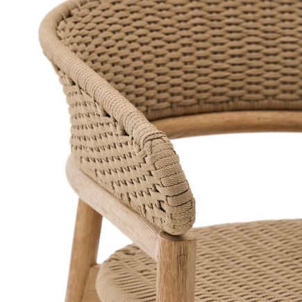 Imagen de Detalle Sillón de Exterior Madera y Cuerda Arinella