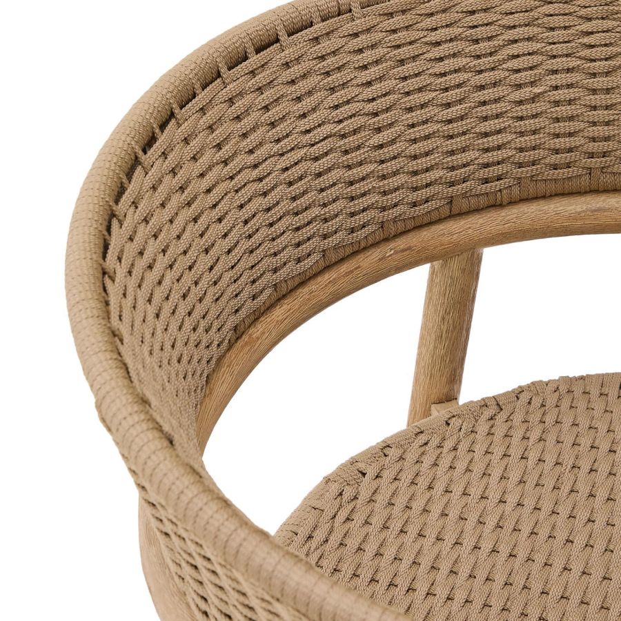 Outdoor Wood and Rope Armchair 'Arinella'