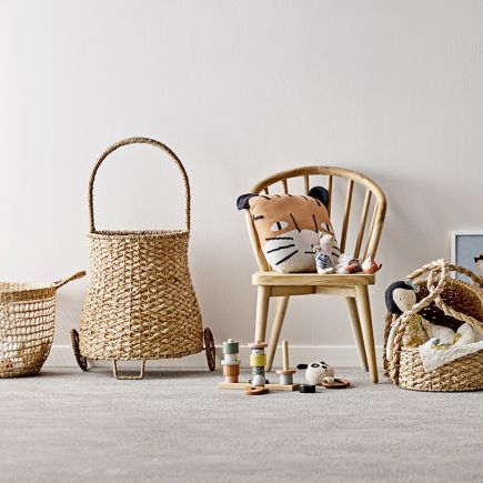 Natural Helge Toy Rack with Wheels | Procomobel