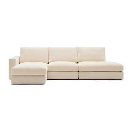 Vista Frontal Sofá Desenfundable Chaise Longue Izquierda Alea 5 Plazas