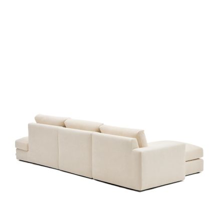 Vista Trasera Sofá Desenfundable Chaise Longue Izquierda Alea 5 Plazas