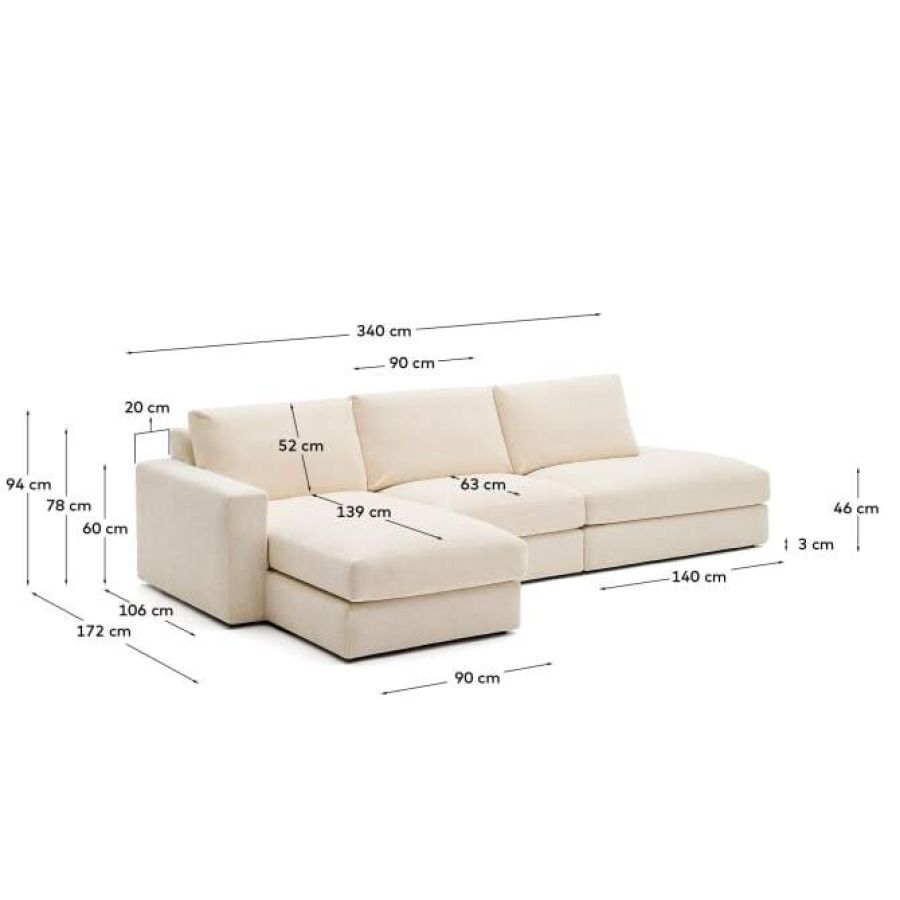 Sofá Desenfundable Chaise Longue ‘Alea’