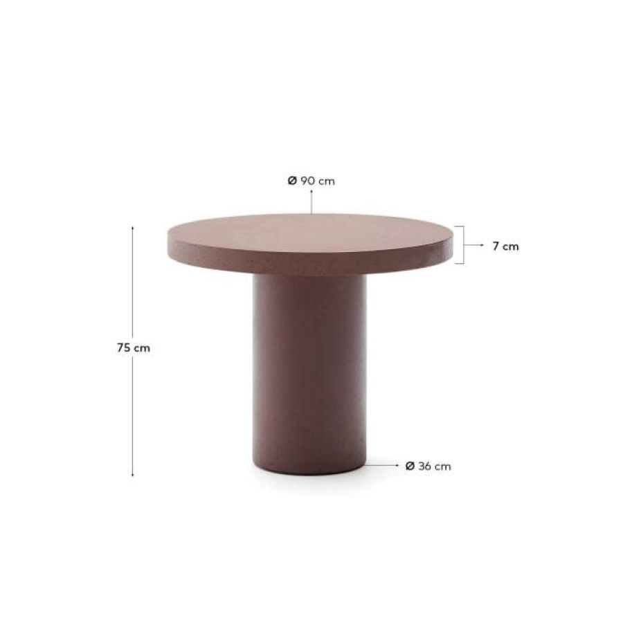 Cement Round Table 'Aiguablava'