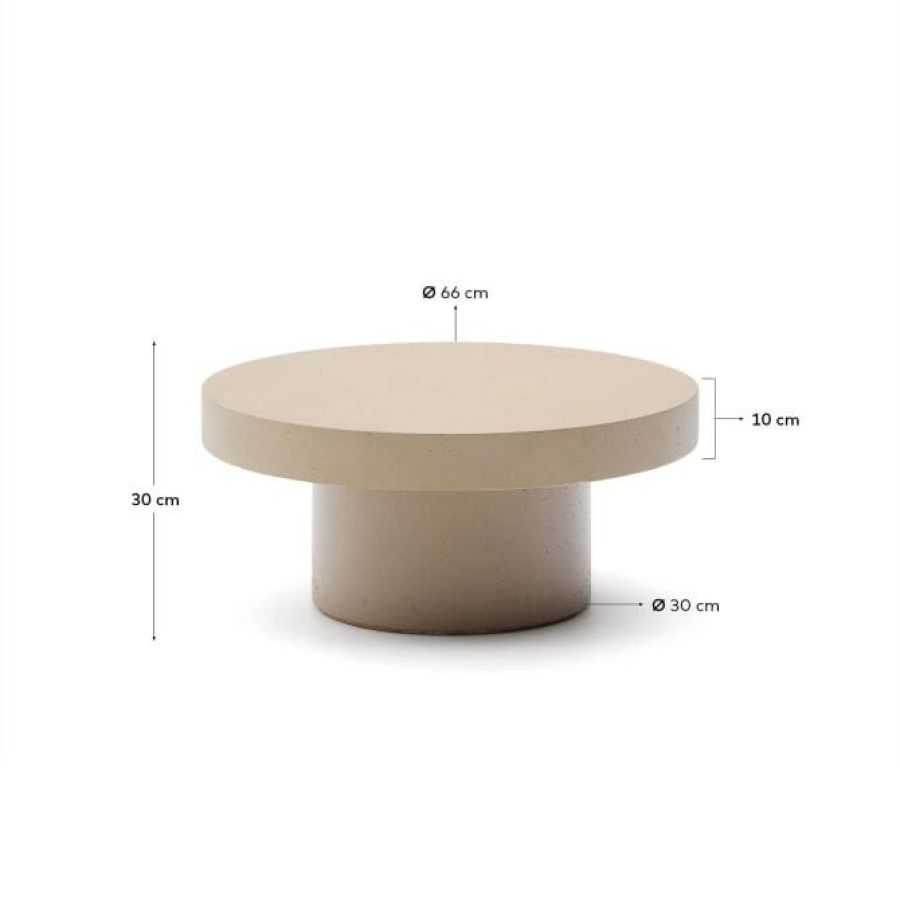 Round Cement Coffee Table 'Aiguablava'