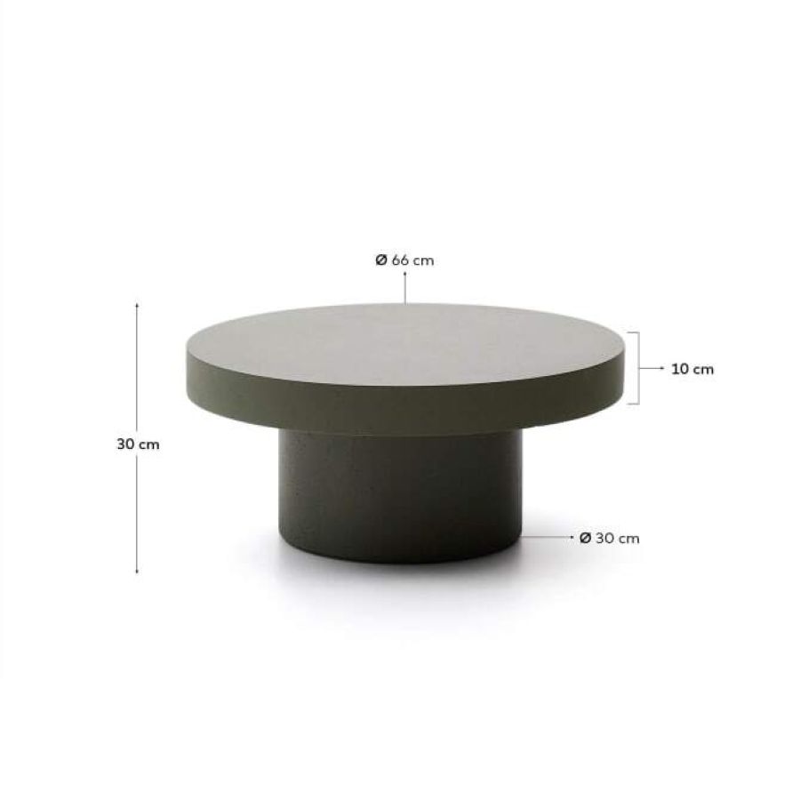 Round Cement Coffee Table 'Aiguablava'