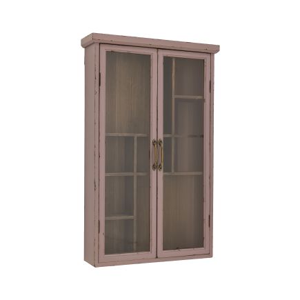 Vista Lateral Derecha Vitrina de Madera Rosa ‘Kendra’