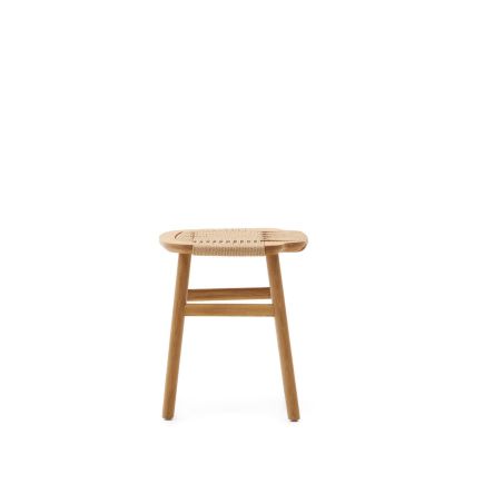 Vista Lateral Derecha Taburete Cuerda y Madera Enit Bajo