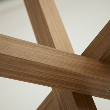 Imagen de Detalle Mesa de Comedor Redonda de Cristal ‘Aikido’ Canaletto